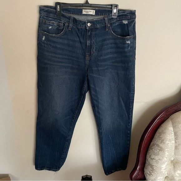 Abercrombie & Fitch Blue Boyfriend Jeans - Picture 5 of 12